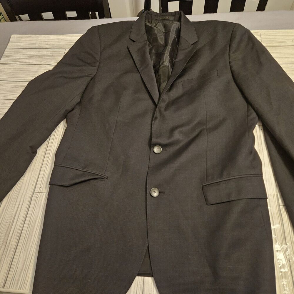 Hugo Boss‎ Jacket Mens 42L Black Blazer Sport Coat Super 100 Normcore